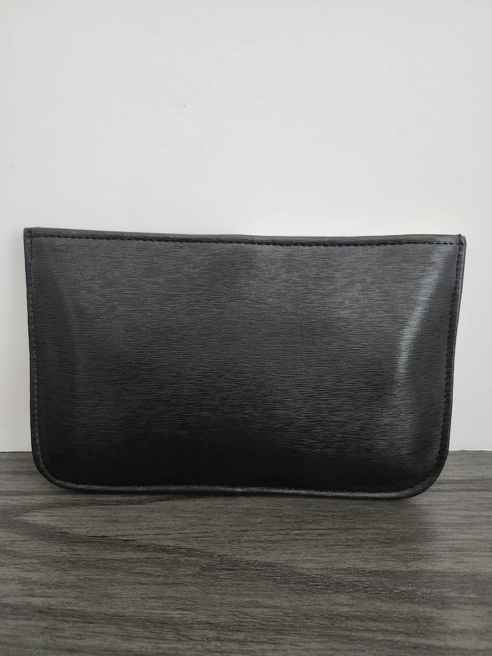 Two-Tone Black and White Women's Clutch with Gold Accent